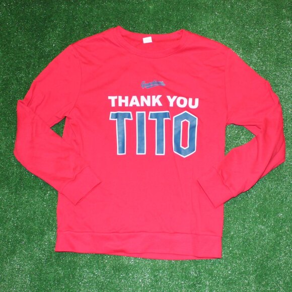 ❤️⚾💙MLB Cleveland Guardians Thank You Tito crewneck sweatshirt - Picture 1 of 5